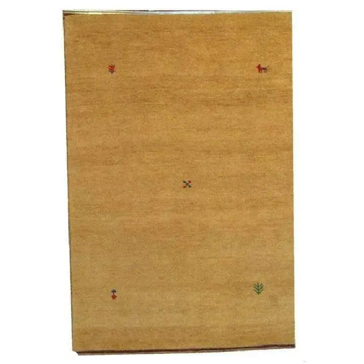 One Of The Kind Indian Hand-Knotted Gabbeh Rug 6'7" X 4'7"